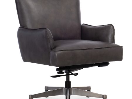 Quinn Executive Swivel Tilt Leather Chair, Denovo Thunder Online