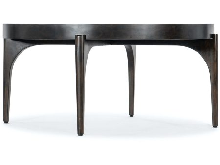 Commerce & Market Round Cocktail Table, Dark Wood Online Sale