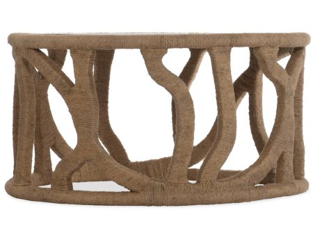 Commerce & Market Roped Round Cocktail Table, Medium Natural Hot on Sale