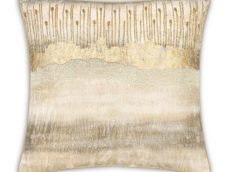 Aida Pillow, Ivory Gold Supply