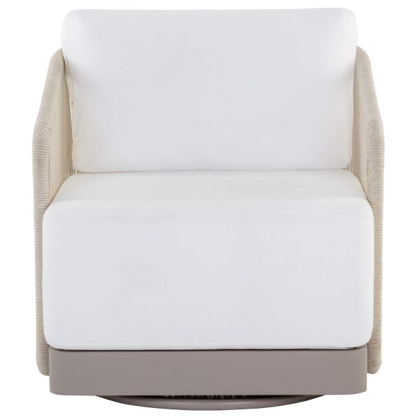 Allariz Outdoor Swivel Chair, Stinson White Online now