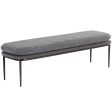 Koffi Bench, Antonio Charcoal Chacha Grey Fashion