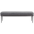 Koffi Bench, Antonio Charcoal Chacha Grey Fashion