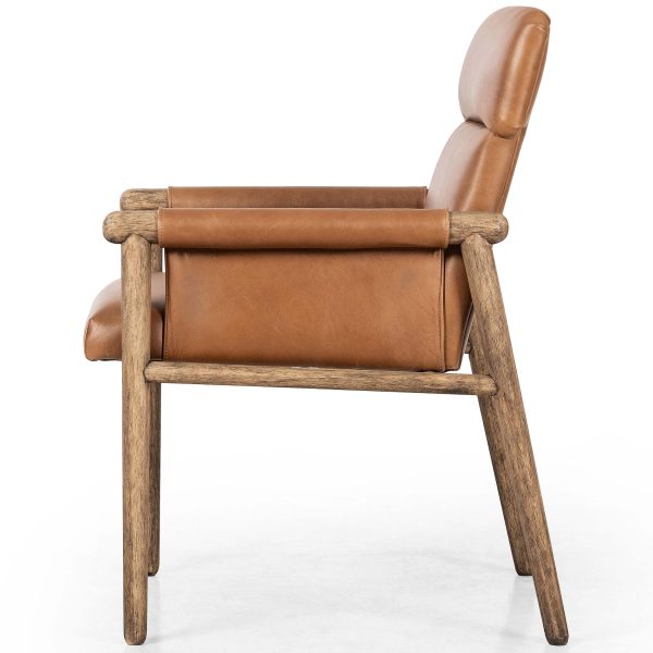 Almada Leather Arm Chair, Valencia Camel Online Hot Sale