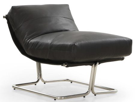 Alaia Leather Chair, Heirloom Black Hot on Sale