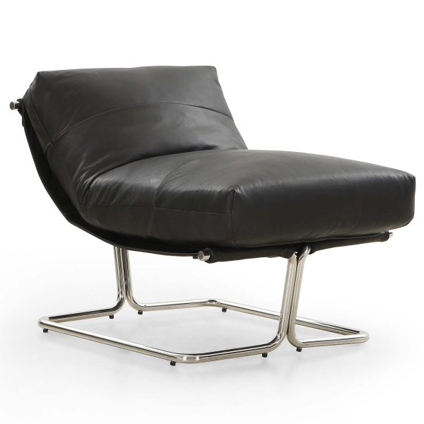 Alaia Leather Chair, Heirloom Black Hot on Sale