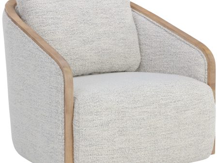 Tasia Swivel Chair, Merino Cotton Sale