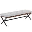 Kenji Small Bench, Mina Light Grey Discount