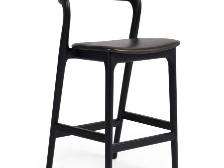 Amare Leather Bar & Counter Stool, Sonoma Black Sale