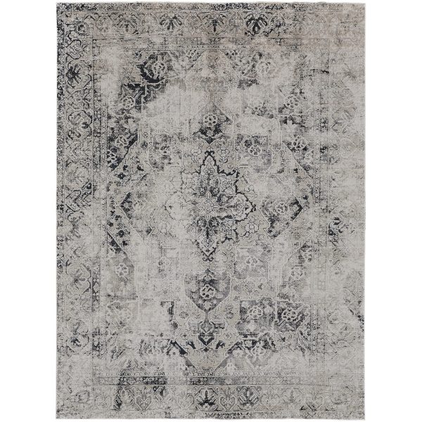 Feizy Rug Macklaine 39FTF, Ivory Black For Discount