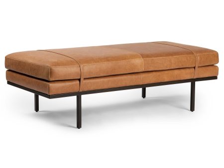 Harris Leather Bench, Palermo Cognac Discount