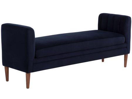 Yosi Bench,  Abbington Navy Auburn Brown For Discount