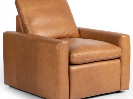 Tillery Leather Power Recliner Chair, Sonoma Butterscotch For Cheap