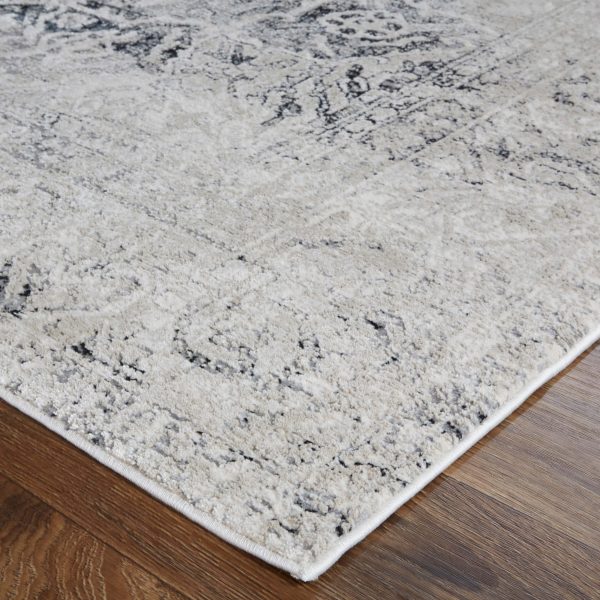 Feizy Rug Macklaine 39FTF, Ivory Black For Discount