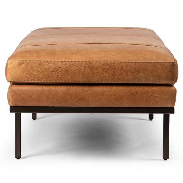 Harris Leather Bench, Palermo Cognac Discount