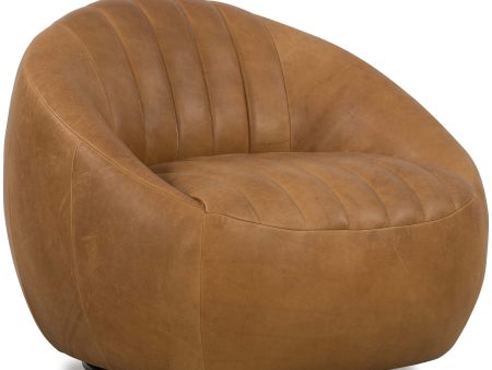 Audie Leather Swivel Chair, Heirloom Sienna Online Sale