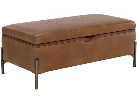 Kael Storage Bench, Tobacco Tan For Discount