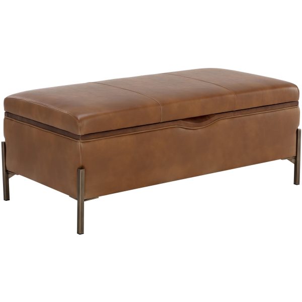 Kael Storage Bench, Tobacco Tan For Discount