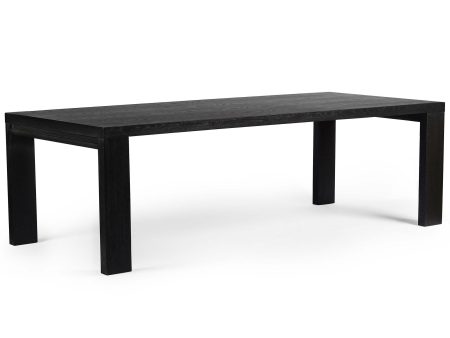 Millie Dining Table, Drifted Matte Black Hot on Sale