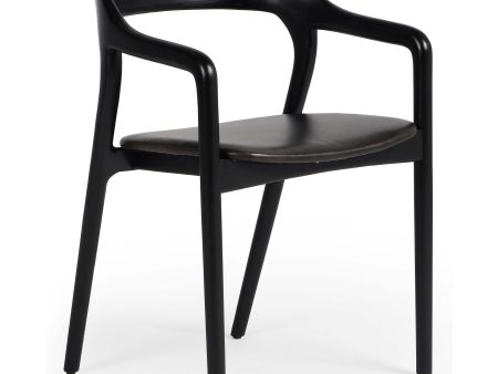 Amare Leather Arm Chair, Sonoma Black on Sale