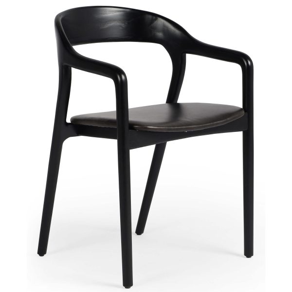 Amare Leather Arm Chair, Sonoma Black on Sale