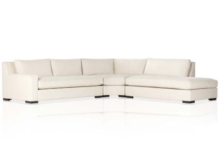 Albany 3 Piece Sectional, Alcott Fawn For Discount