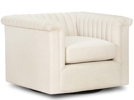 Watson Swivel Chair, Cambric Ivory For Cheap