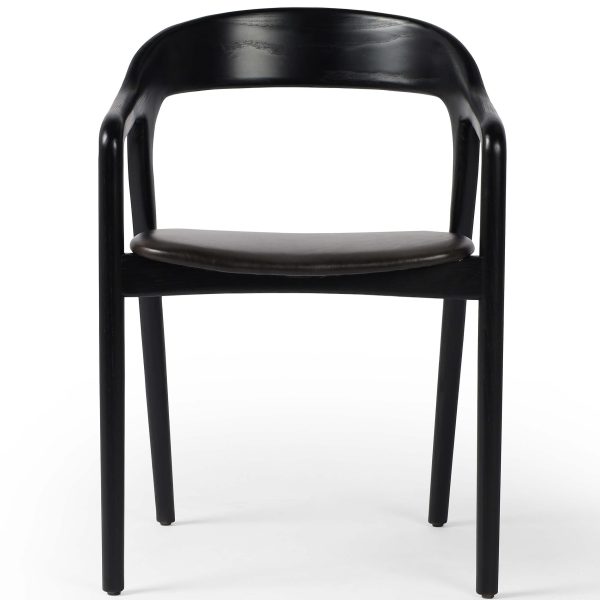 Amare Leather Arm Chair, Sonoma Black on Sale