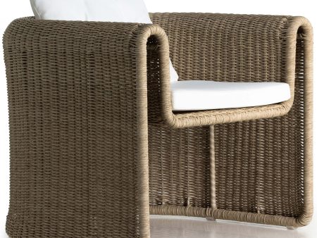 Tucson Woven Outdoor Chair, Vintage White For Discount