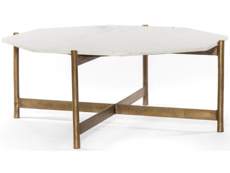 Adair Coffee Table, Raw Brass Fashion