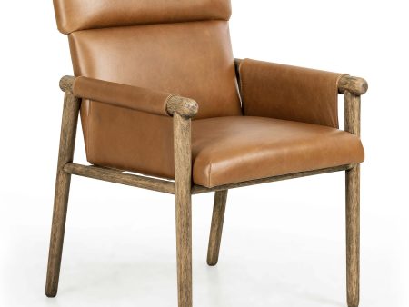 Almada Leather Arm Chair, Valencia Camel Online Hot Sale