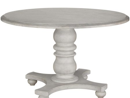 Ansen Round Dining Table, Dover White Online