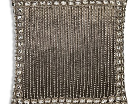 Adriana Bedazzled Crystal Pillow, Silver Online Hot Sale