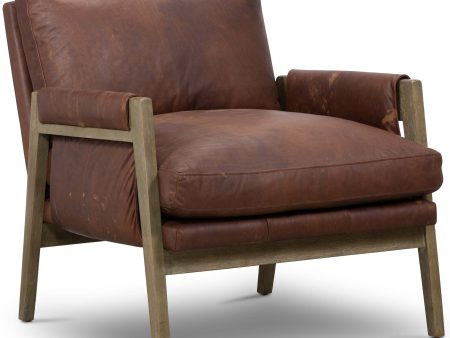 Tyson Leather Chair, Heirloom Sienna Online now