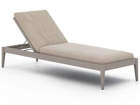 Sherwood Outdoor Chaise, Faye Sand Weathered Grey Cheap