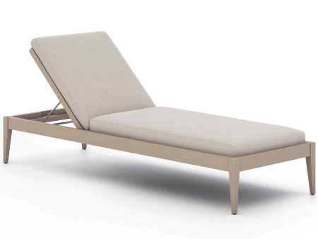 Sherwood Outdoor Chaise, Stone Grey Washed Brown Supply