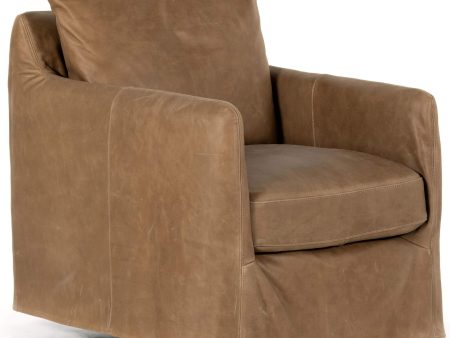 Banks Leather Swivel Chair, Palermo Drift Online