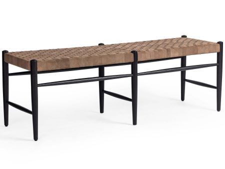 Wyatt Bench, Drifted Matte Black Discount