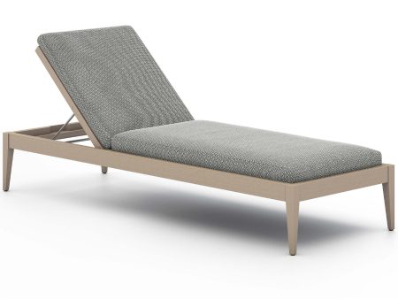 Sherwood Outdoor Chaise, Faye Ash Washed Brown Online Sale