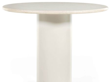 Belle Round Dining Table, Cream Marble Online now