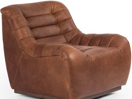 Binx Leather Swivel Chair, Heirloom Sienna Supply