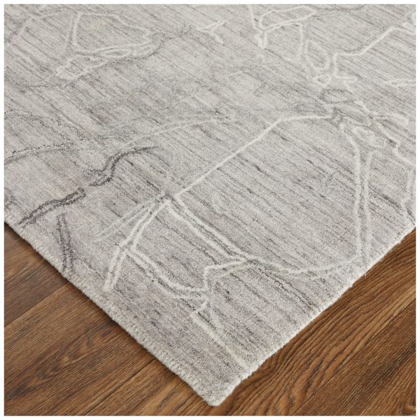 Feizy Rug Whitton 8890F, Gray Ivory Online Hot Sale