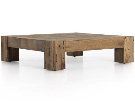 Abaso Coffee Table, Rustic Wormwood Oak Discount