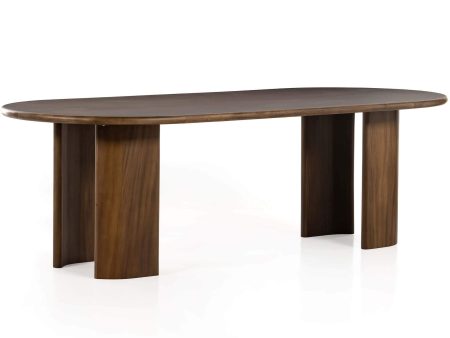 Lunas Oval Dining Table, Caramel Guanacaste Cheap