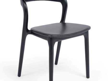 Amare Leather Dining Chair, Sonoma Black, Set of 2 Supply